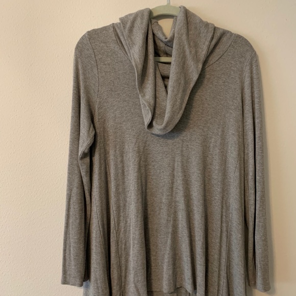 Gray Cowl Neck Sweater - Picture 4 of 5